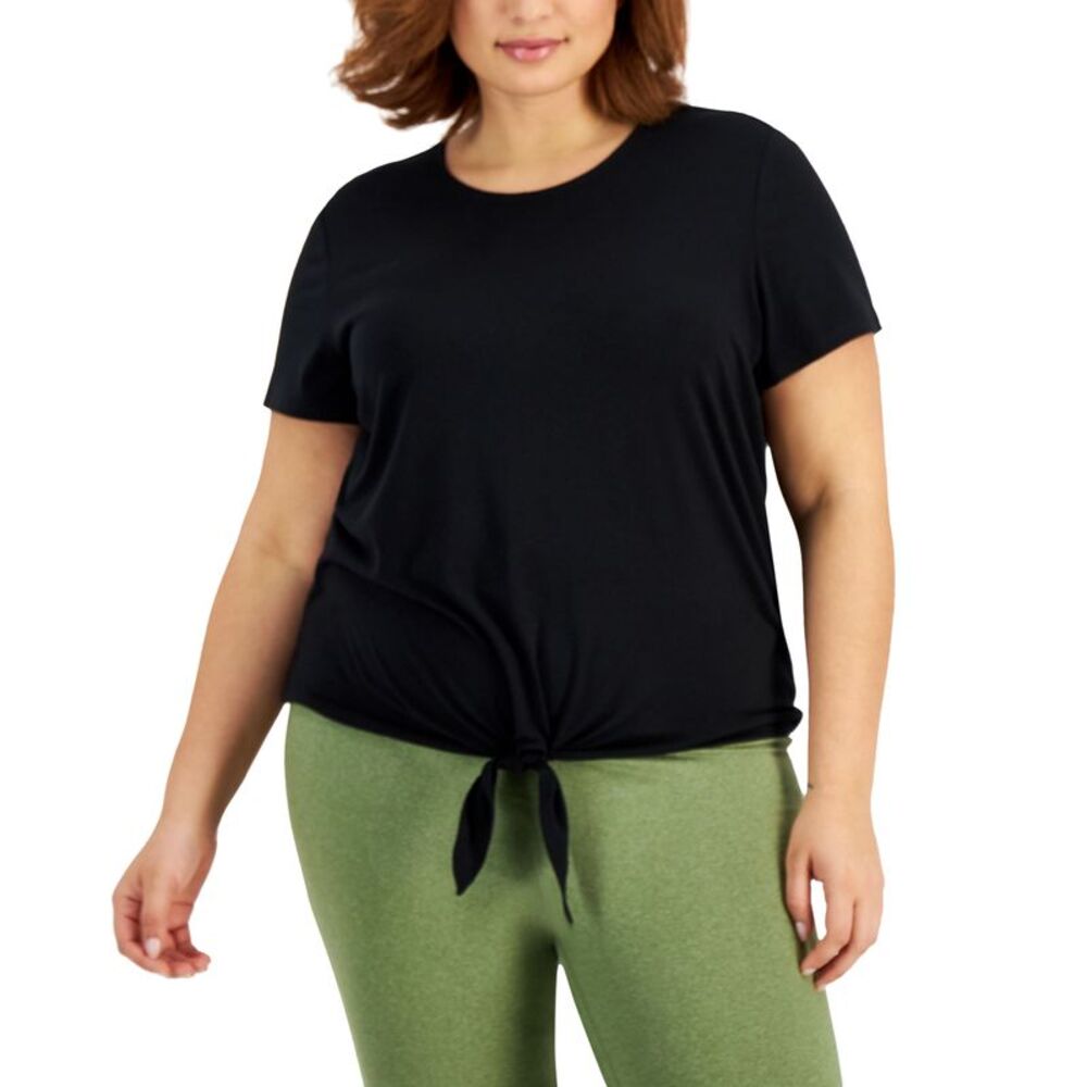 ID Ideology Plus Size Tie Front T-Shirt